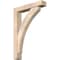 Ekena Millwork Thorton Block Smooth Bracket w/ Offset Brace, Douglas Fir, 5 1/2"W x 28"D x 40"H BKT0604X28X40THR05SDF - alternate 1